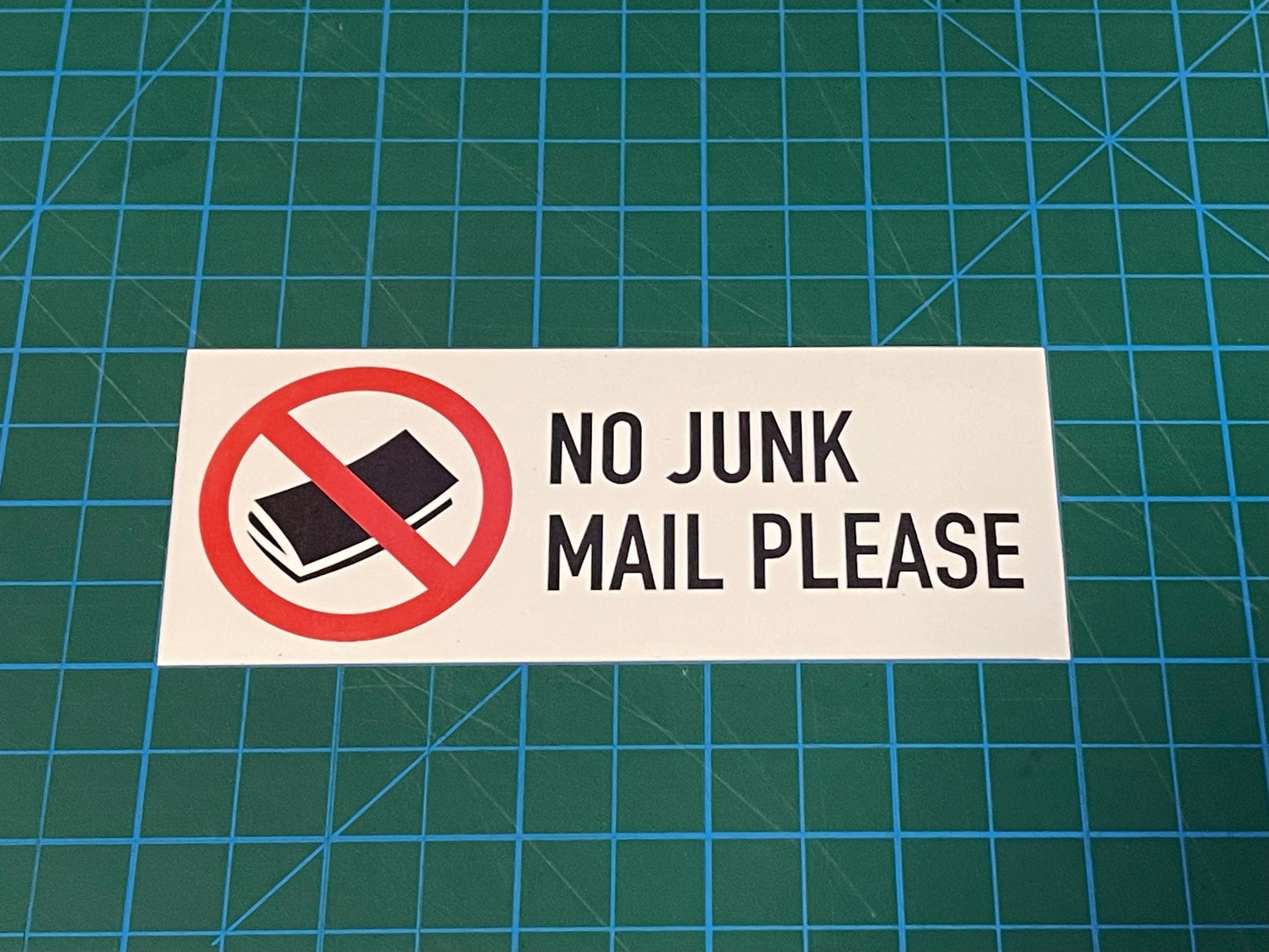No junk mail sticker