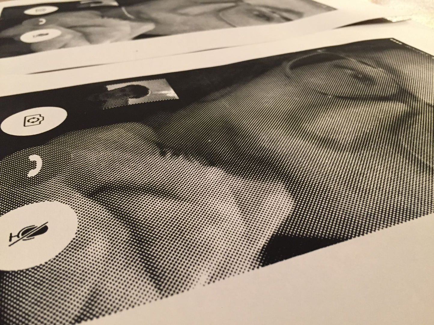 Custom FaceTime halftone print
