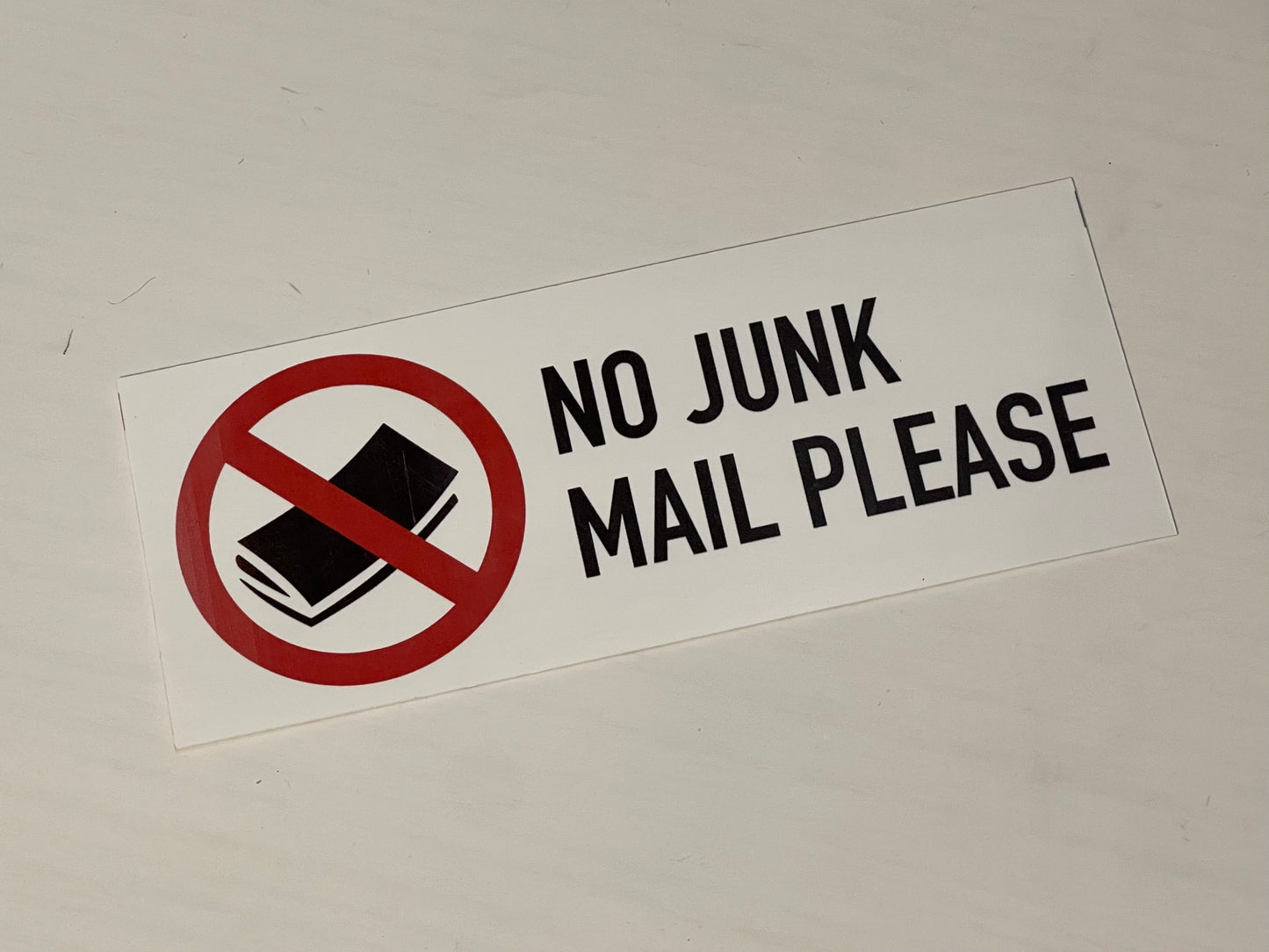 No junk mail sticker